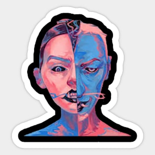 Two Face Sticker